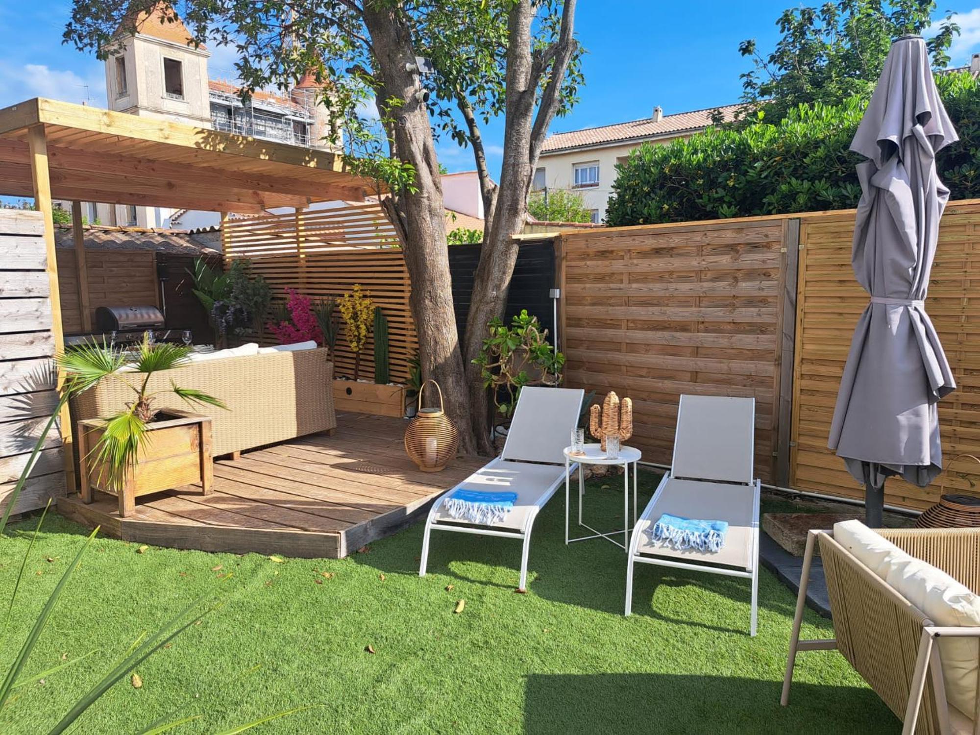 Magnifique Appartement 2 Chambres Avec 50 M2 De Jardin Privatif 라 크라우 외부 사진